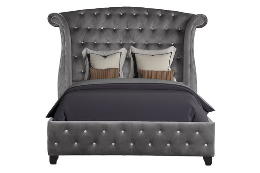 Sophia Queen Bed Gray